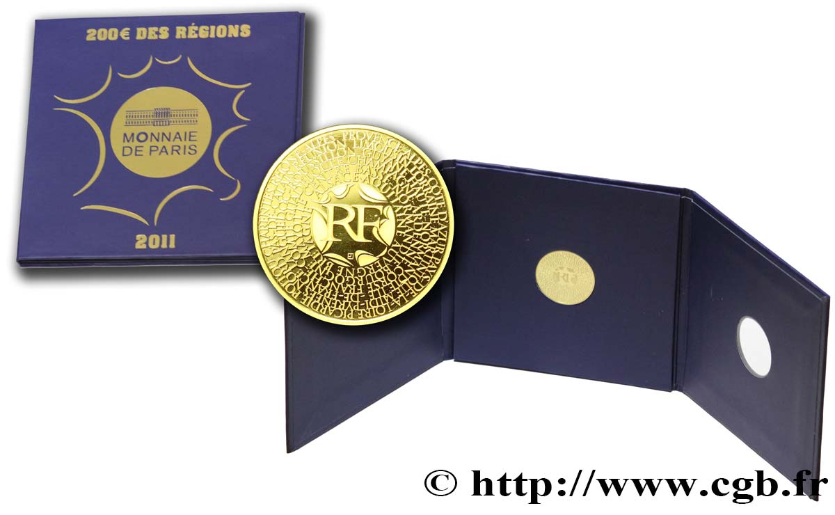 FRANCIA 200 Euro DES RÉGIONS (or) 2011 BU