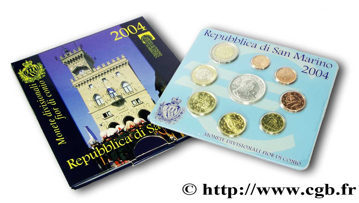SAN MARINO SÉRIE Euro BRILLANT UNIVERSEL  2004 BU