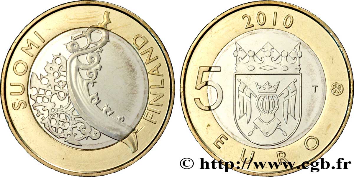 FINLANDIA 5 Euro FINLANDE DU SUD 2010 MS