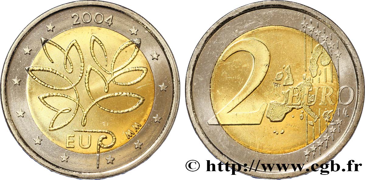 FINLAND 2 Euro ÉLARGISSEMENT DE L’UNION EUROPÉENNE 2004 MS