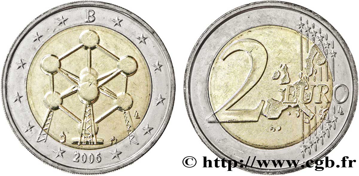 BELGIEN 2 Euro RÉOUVERTURE DE L ATOMIUM 2006