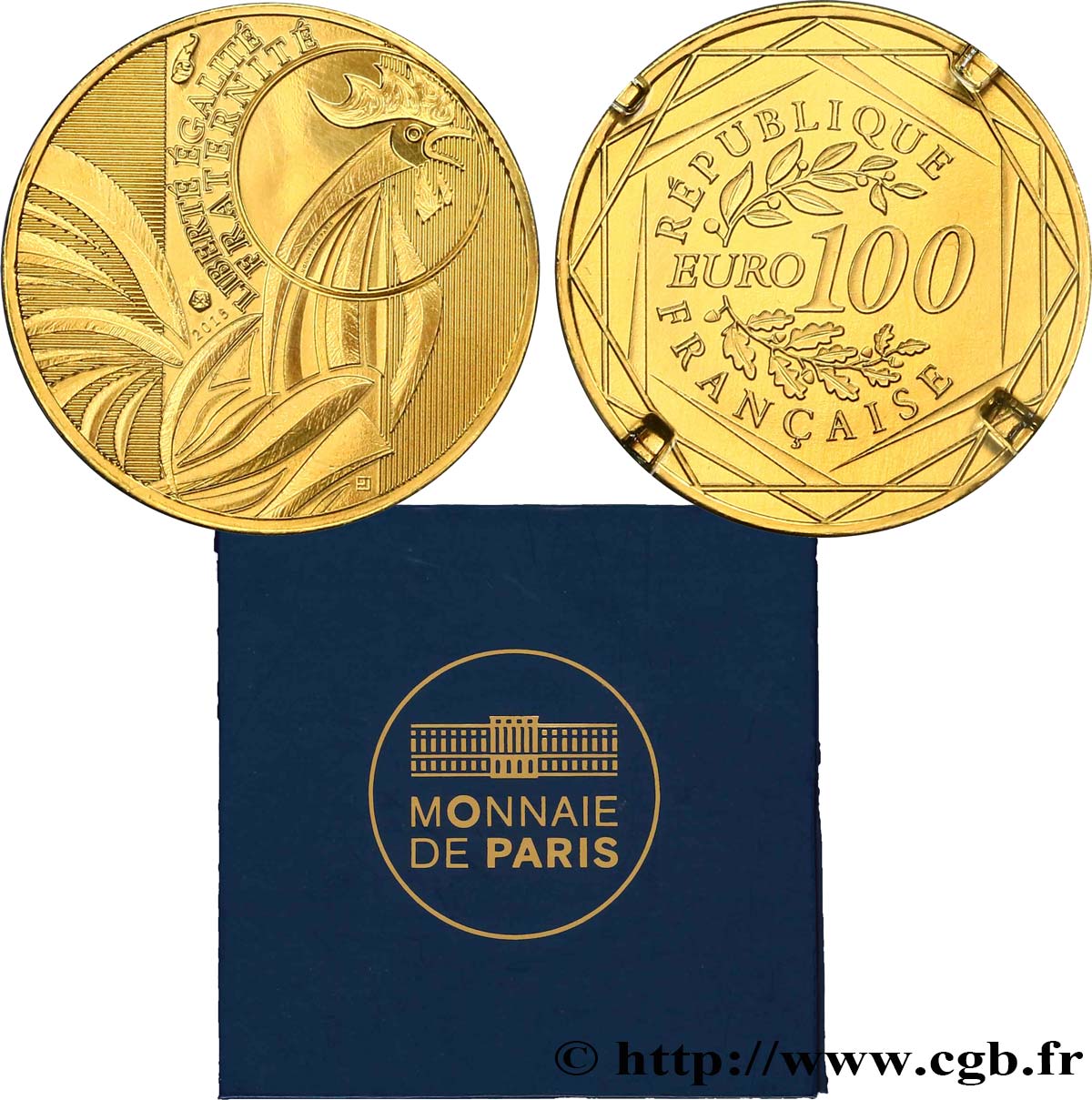 FRANKREICH 100 Euro LE COQ (or) 2015
