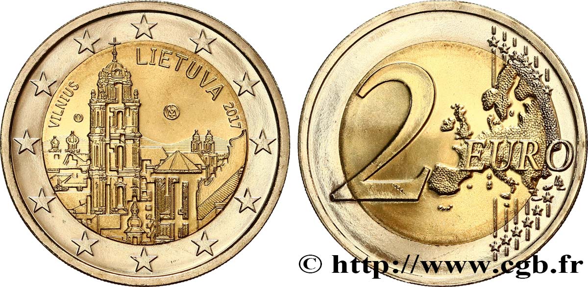LITUANIA 2 Euro VILNIUS 2017 MS
