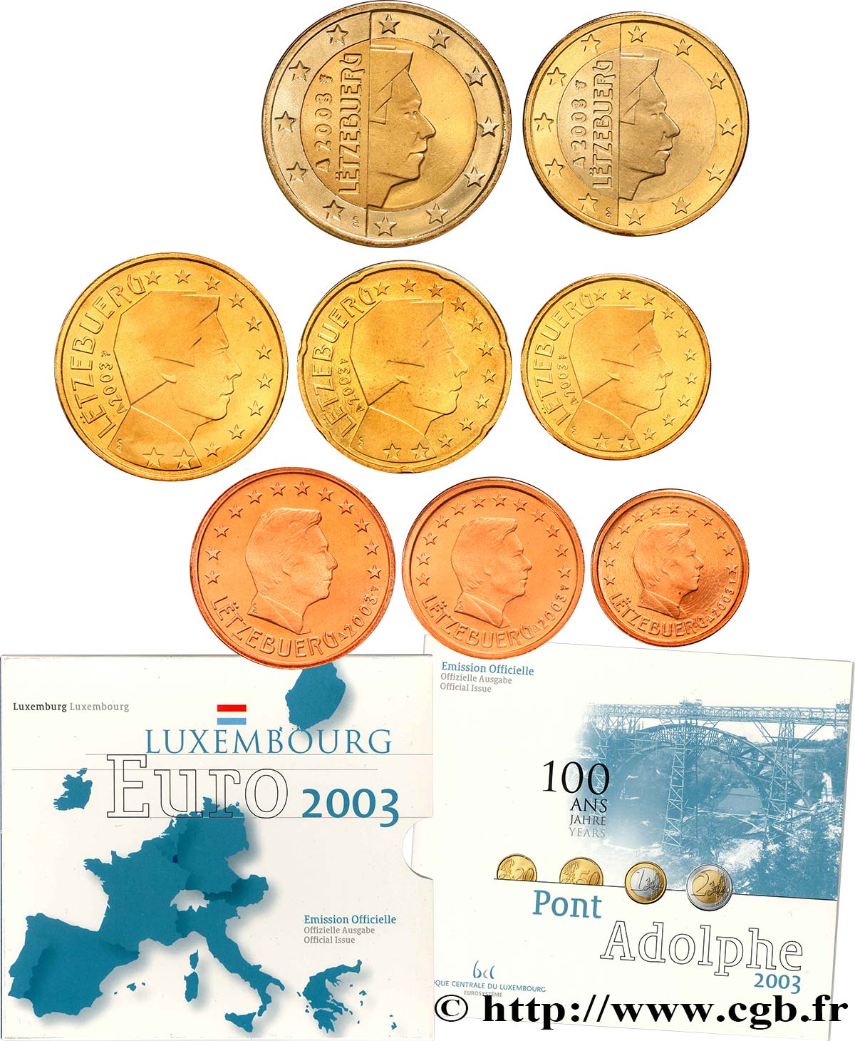 LUXEMBURGO SÉRIE Euro BRILLANT UNIVERSEL 2003 BU
