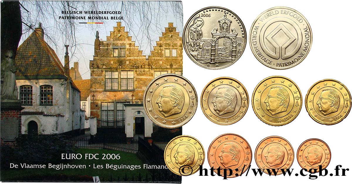 BELGIEN SÉRIE Euro BRILLANT UNIVERSEL - Les Béguinages Flamands 2006