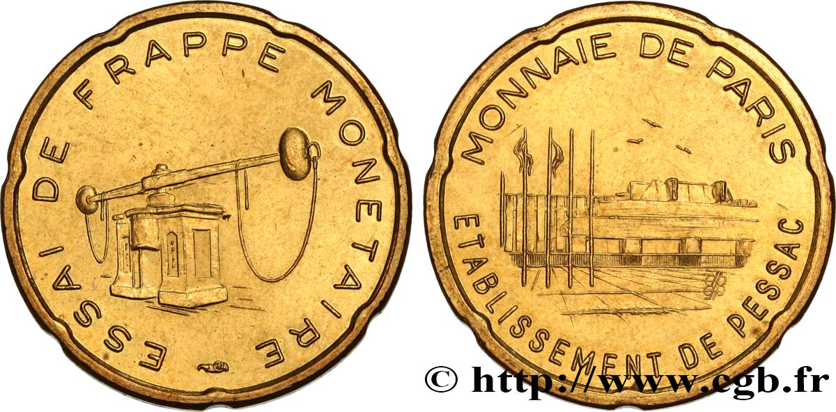 BANQUE CENTRALE EUROPEENNE 20 Cent euro, essai de frappe monétaire dit de “Pessac” n.d. SPL