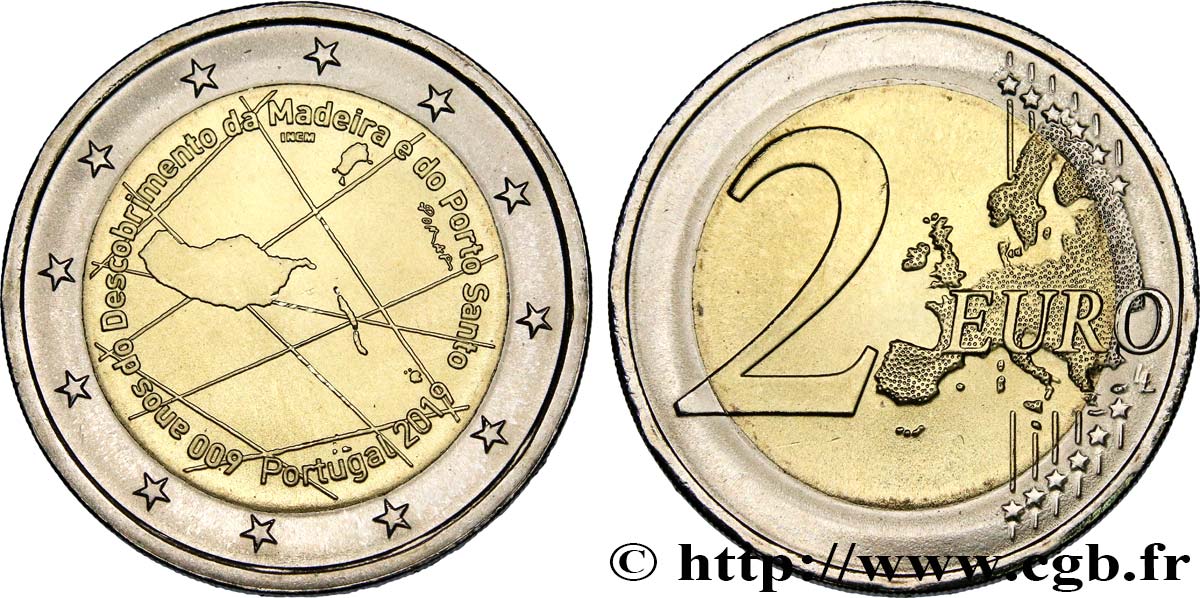 PORTUGAL 2 Euro ÎlE DE MADÈRE 2019