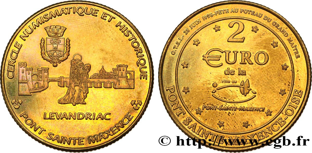 FRANCIA 2 Euro de Pont-Sainte-Maxence  1998 BB