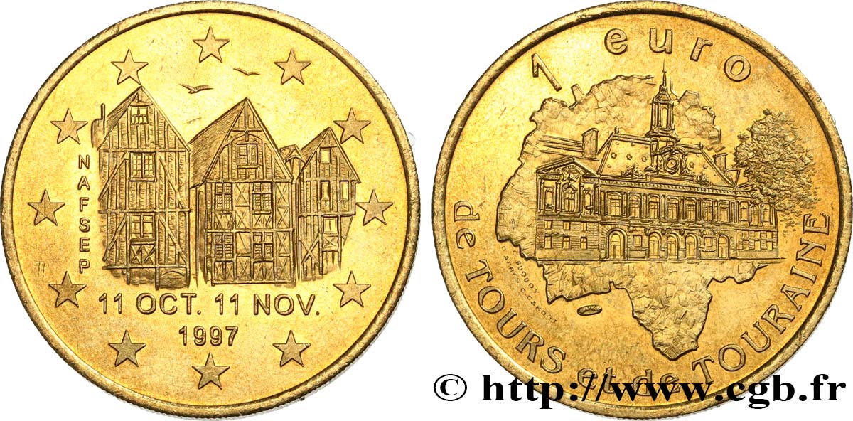 FRANKREICH 1 Euro de Tours et de Touraine - TOURS 1997