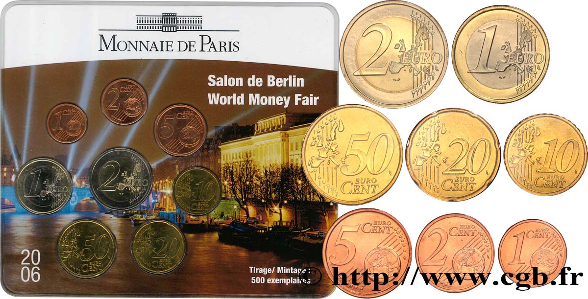 FRANCE SÉRIE Euro BRILLANT UNIVERSEL - Salon de Berlin - World Money Fair 2006 Brilliant Uncirculated