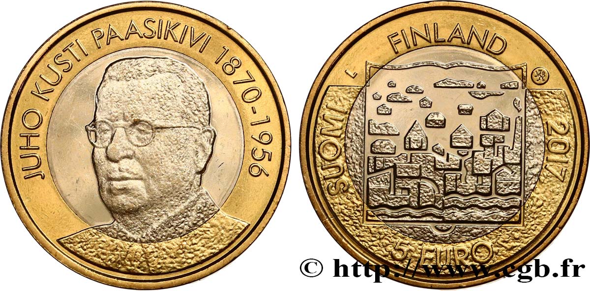 FINNLAND 5 Euro JUHO KUSTI PAASIKIVI 2017