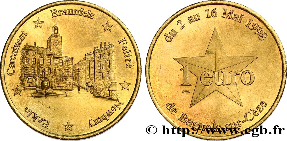 FRANKREICH 1 Euro de Bagnols-sur-Cèze (2 - 16 mai 1998) 1998