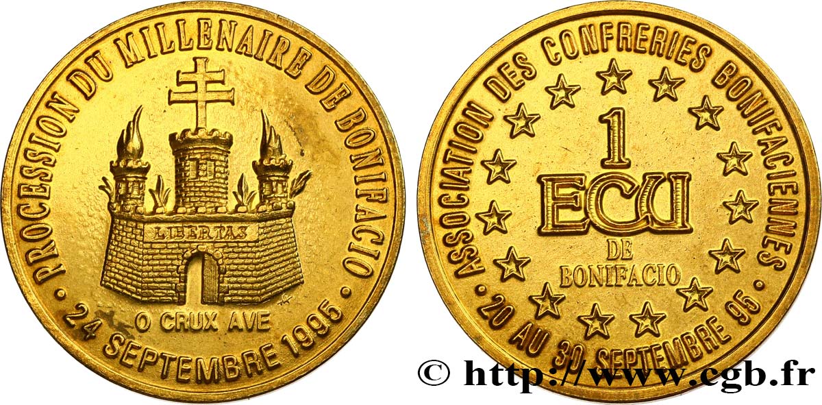 FRANCE 1 Écu de Bonifacio (20 - 30 septembre 1995) 1995 MS