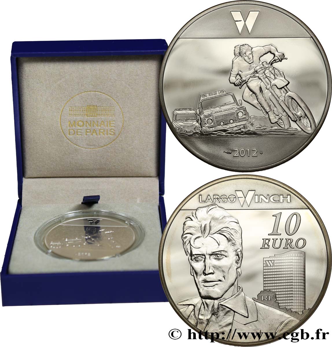 FRANCE Belle Épreuve 10 Euro LARGO WINCH 2012 BE