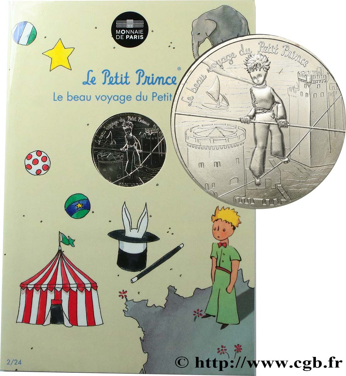FRANCE 10 Euro LE PETIT PRINCE - FUNAMBULE AU CIRQUE 2016 FDC