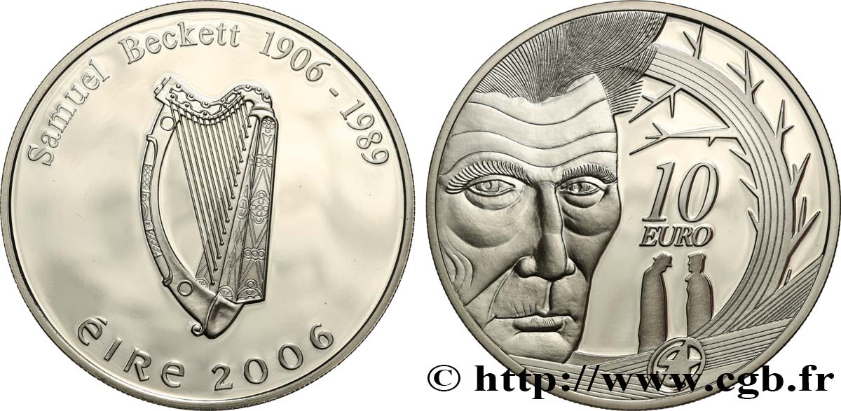 IRLANDA BELLE ÉPREUVE 10 Euro SAMUEL BECKETT 2003 BE