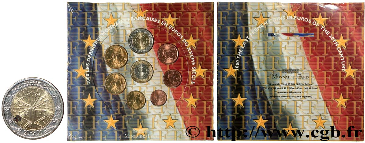 FRANKREICH SÉRIE Euro BRILLANT UNIVERSEL  2000