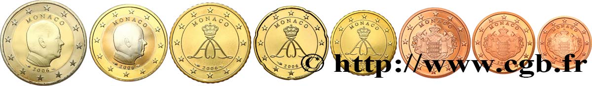 MONACO SÉRIE Belle épreuve Euro 2006 Proof set
