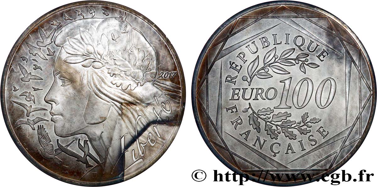 FRANCE 100 Euro MARIANNE - LIBERTÉ 2017 MS