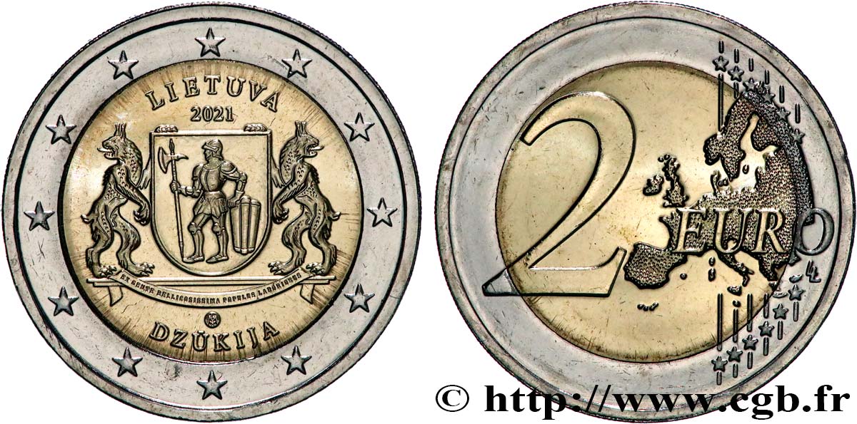 LITHUANIA 2 Euro DZUKIJA 2021 MS