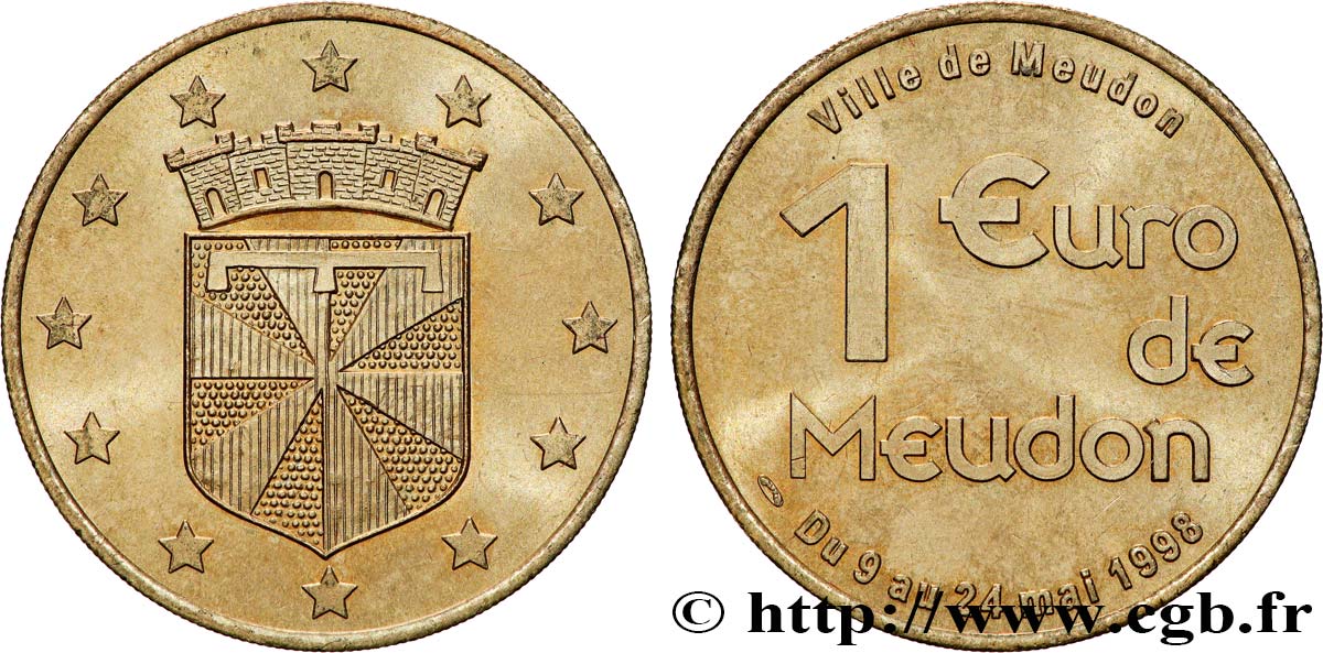 FRANCIA 1 Euro de Meudon 1998 MS