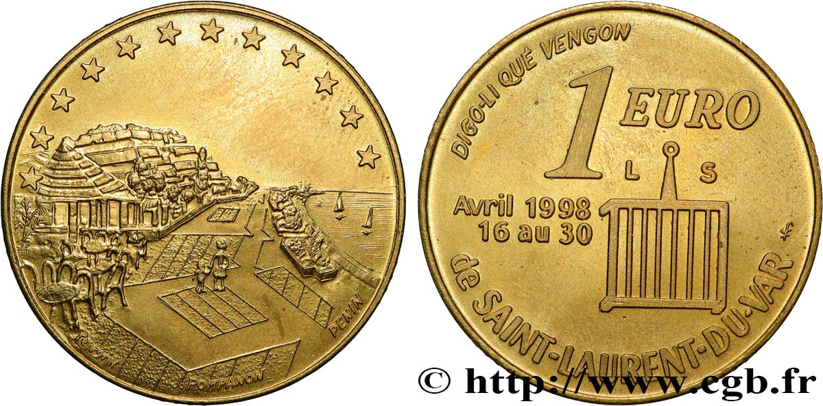 FRANCIA 1 Euro de Saint-Laurent-du-Var (16 - 30 avril 1998) 1998 SPL