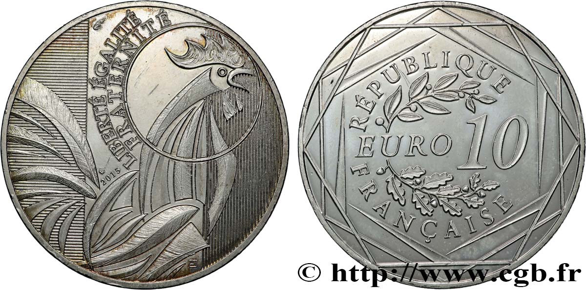 FRANCE 10 Euro COQ 2015 MS
