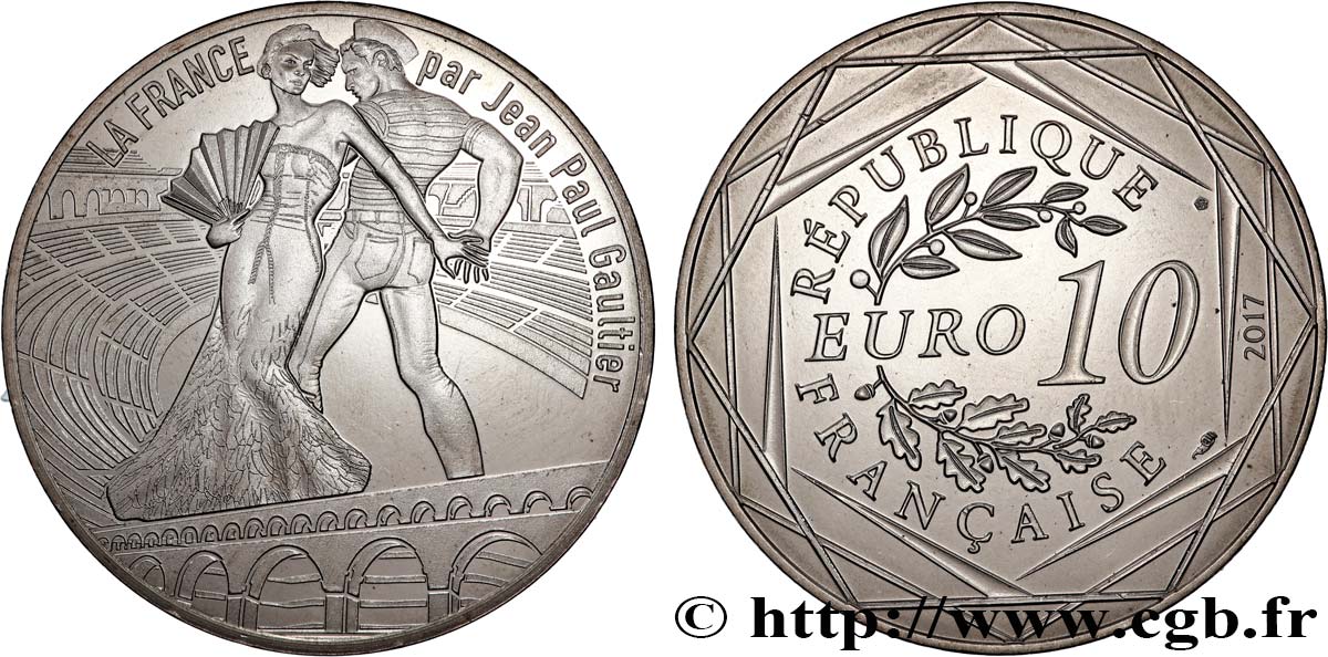 FRANCE 10 Euro LA FRANCE PAR JEAN PAUL GAULTIER - LE LANGUEDOC ENCHANTEUR 2017 SPL