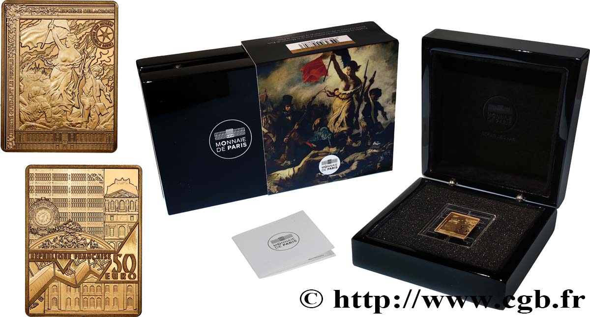 FRANCE BELLE EPREUVE 50 Euro (or 1/4 oz) LA LIBERTÉ GUIDANT LE PEUPLE (DELACROIX) 2023 BE