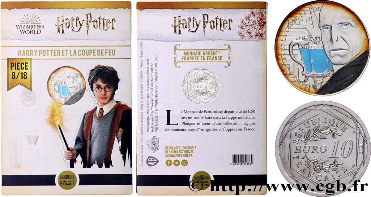 FRANCE 10 Euro HARRY POTTER ET LA COUPE DE FEU 2021 BU