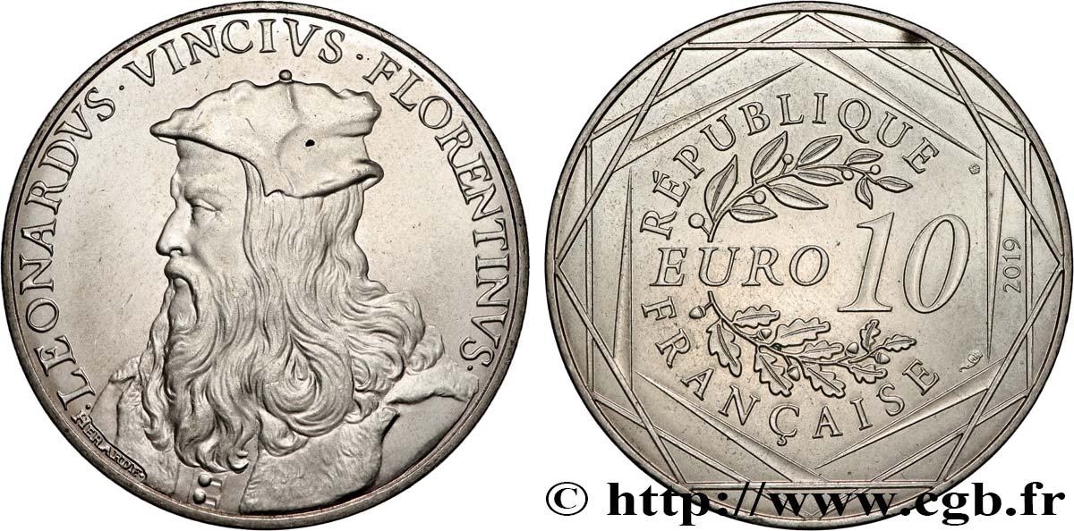 FRANCE 10 EURO - LÉONARD DE VINCI 2019 SPL