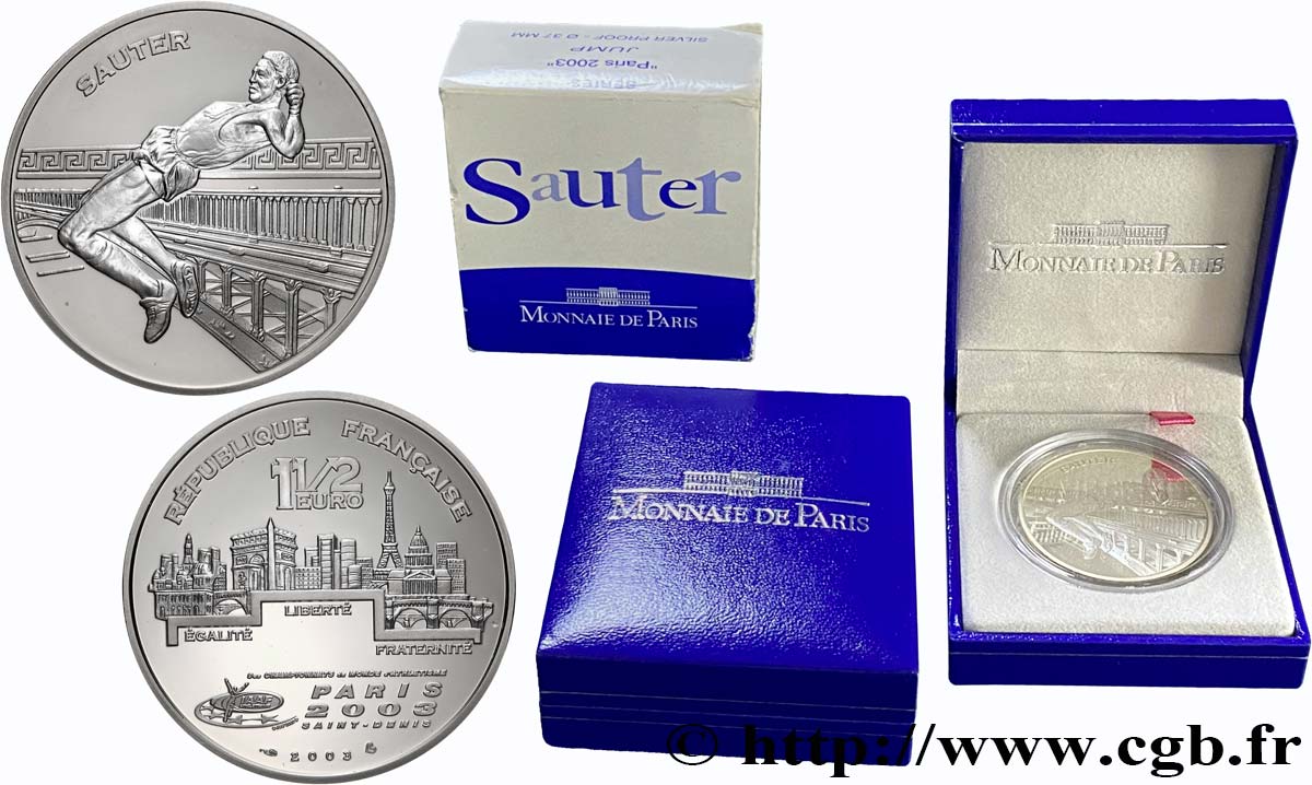 FRANKREICH Belle Épreuve 1 Euro 1/2 PARIS 2003 - SAUTER 2003
