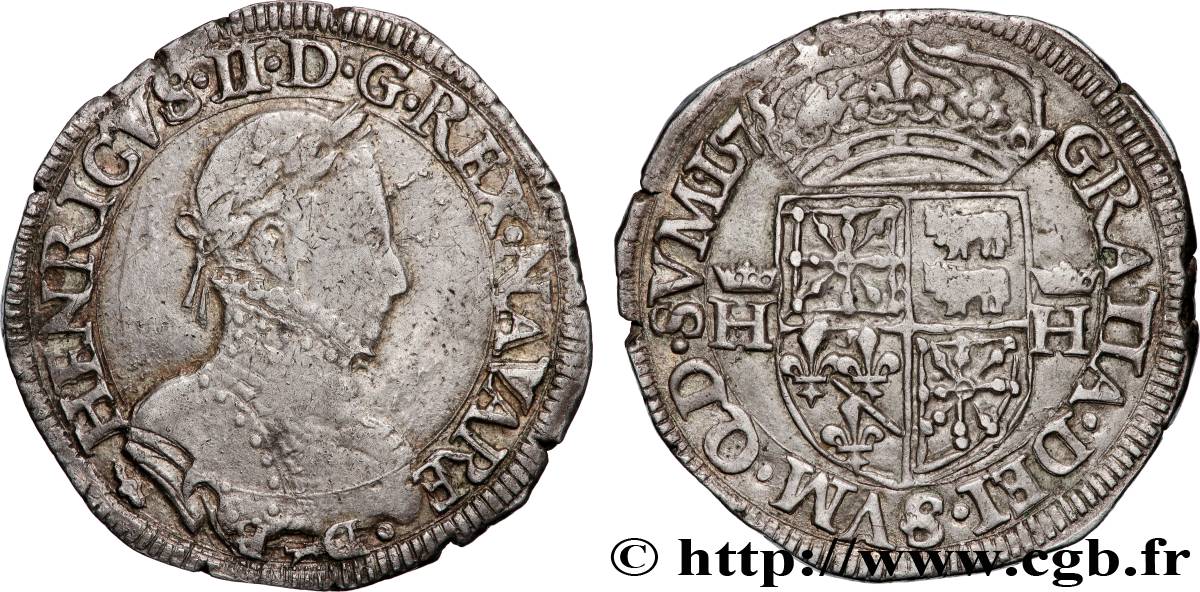 NAVARRE-BEARN - HENRY III Teston XF