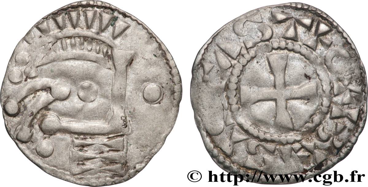 BLÉSOIS - COMTÉ DE BLOIS - THIBAUT III Denier TTB+/TTB