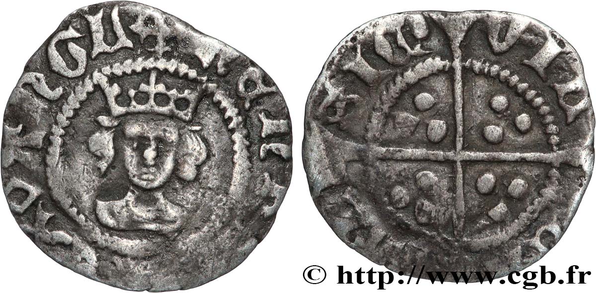 CALAISIS - CALAIS - HENRI VI DE LANCASTRE Demi-penny TB+