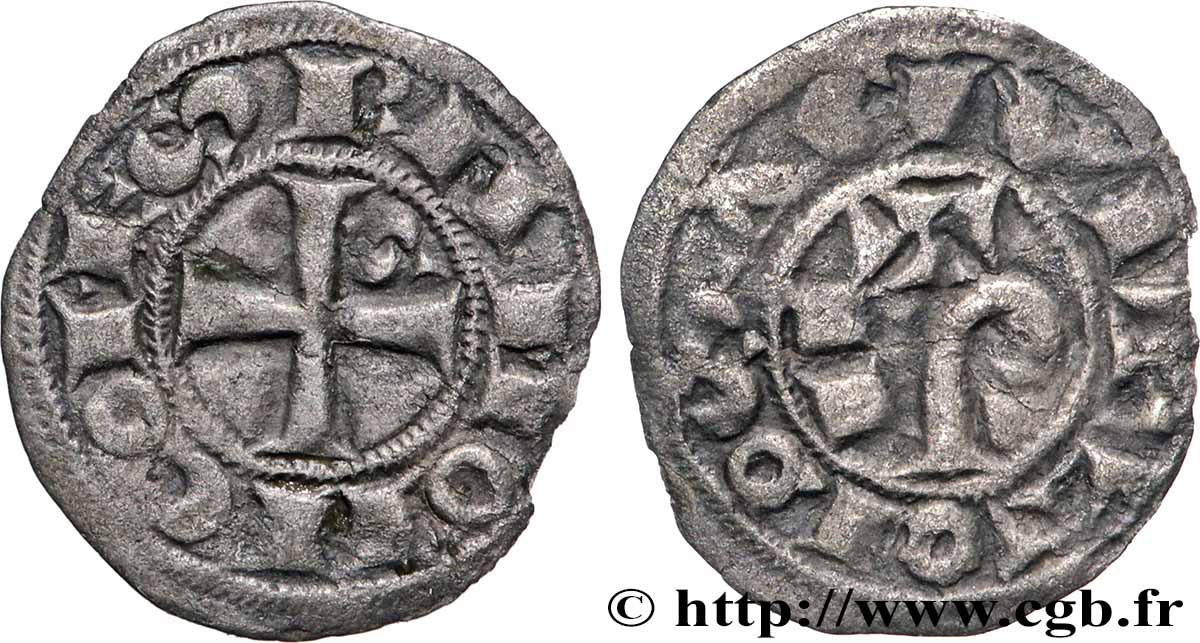 LANGUEDOC - COUNTY OF TOULOUSE - RAYMOND V, RAYMOND VI or RAYMOND VII Obole XF