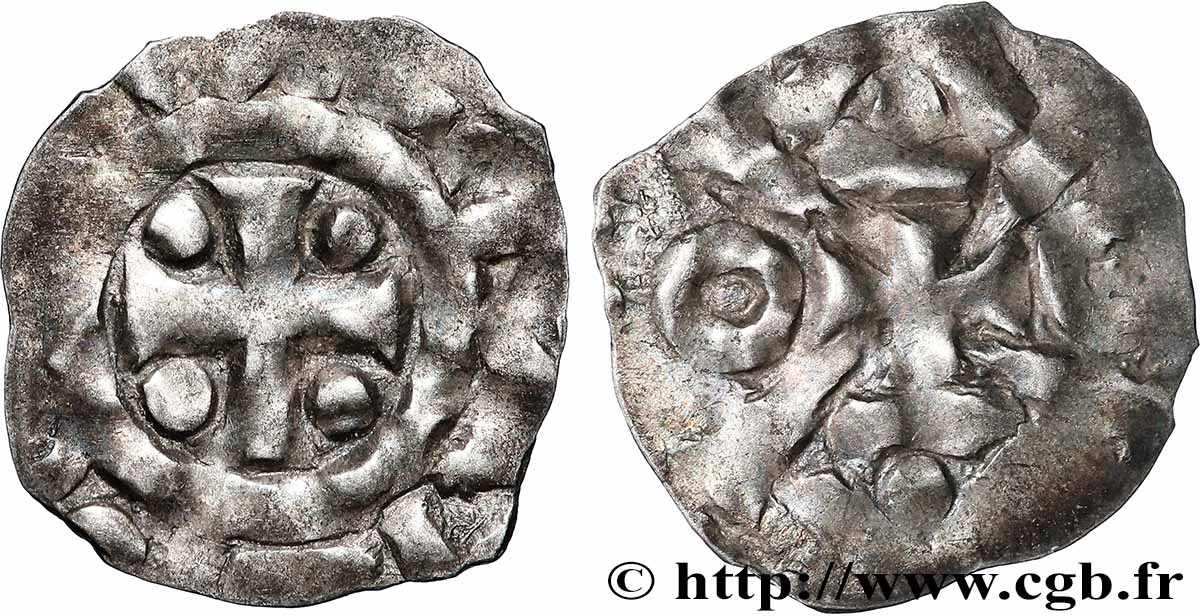 NORMANDIE - GUILLAUME IER DIT LE CONQUÉRANT Denier TTB+/TTB