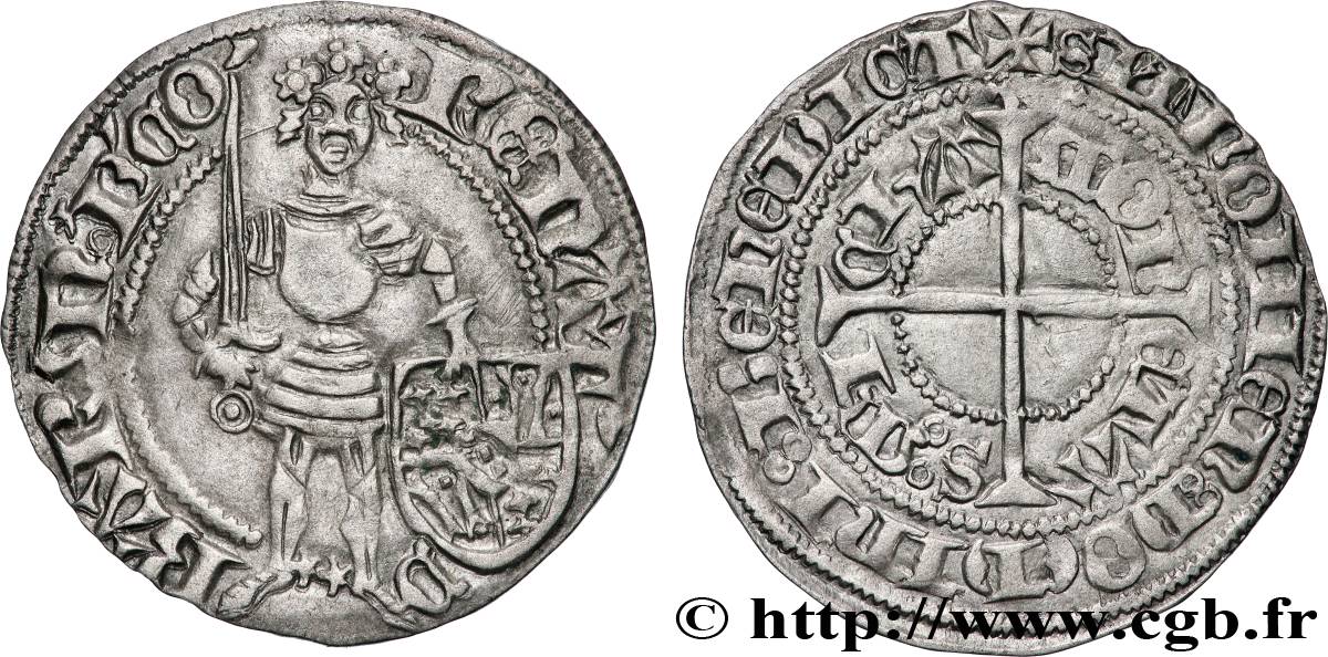 LORRAINE - DUCHÉ DE BAR - RENÉ Ier D ANJOU Gros d argent de Saint-Mihiel TTB+