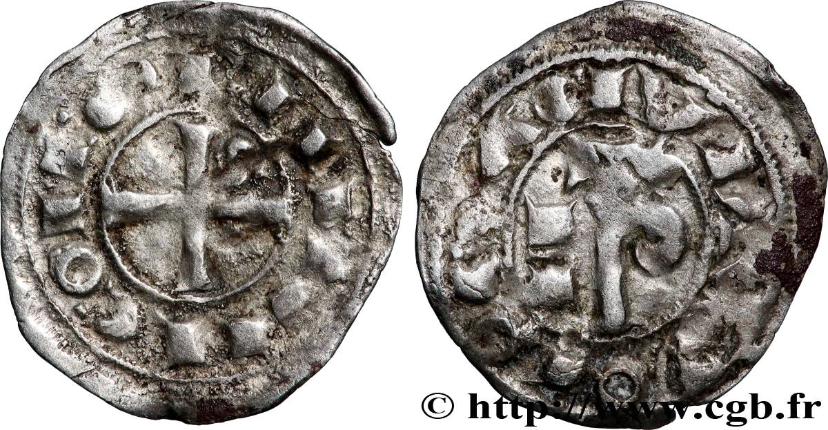 LANGUEDOC - COMTÉ DE TOULOUSE - RAYMOND V, RAYMOND VI ou RAYMOND VII Obole fSS/SS