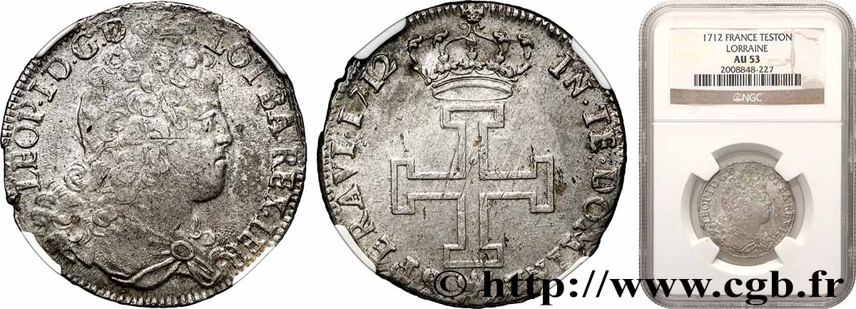 DUCHY OF LORRAINE - LEOPOLD I Teston SS53