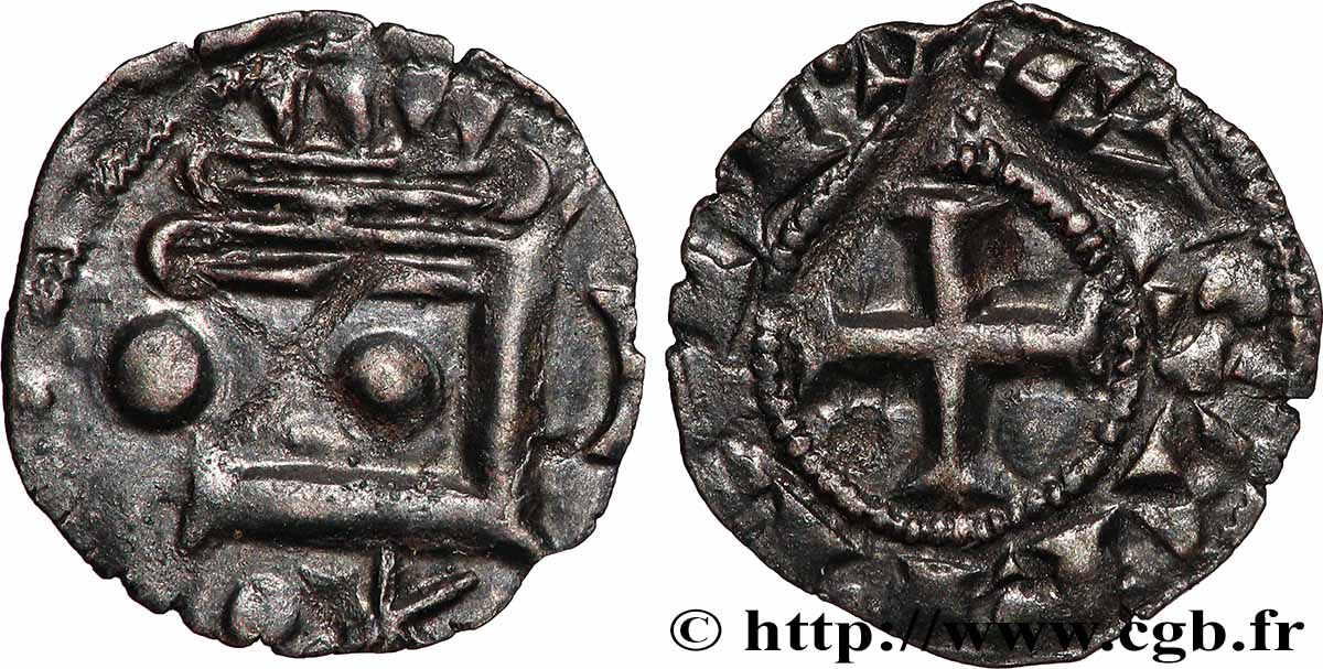 CHÂTEAUDUN - VISCOUNTCY OF CHÂTEAUDUN - THIBAUT VI Obole type bléso-chartrain AU/AU