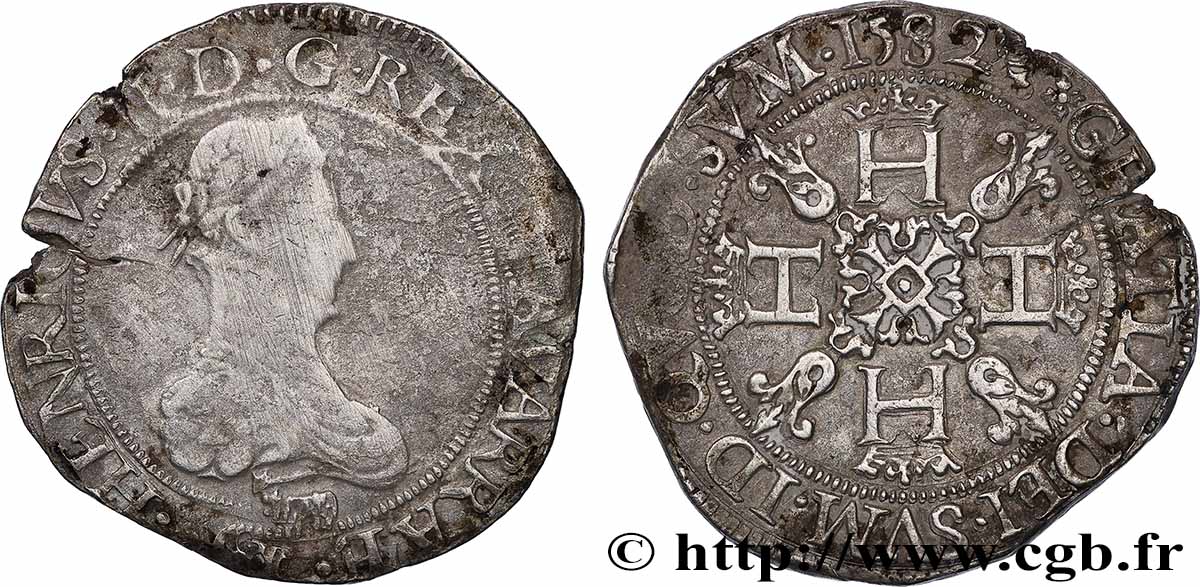 NAVARRE-BEARN - HENRY III Franc q.MB/BB