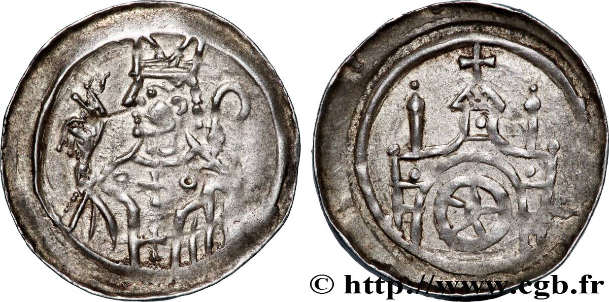 ALSACE - ÉVÊCHÉ DE STRASBOURG - HENRI II, COMTE DE VERINGEN Denier AU