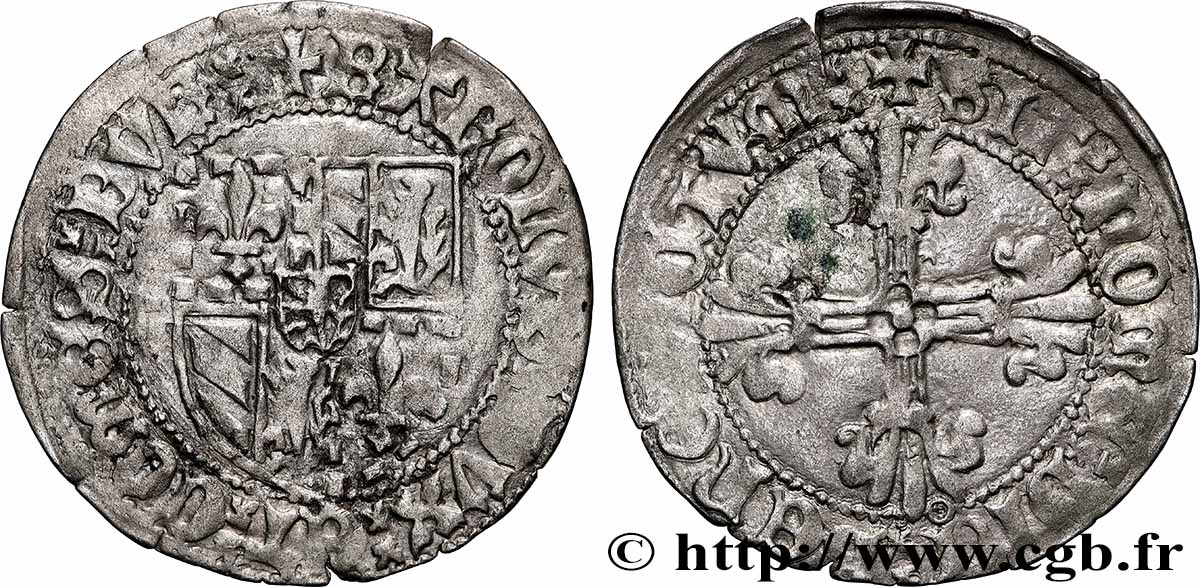 BOURGOGNE - DUCHÉ DE BOURGOGNE - CHARLES LE TÉMÉRAIRE Grand blanc XF