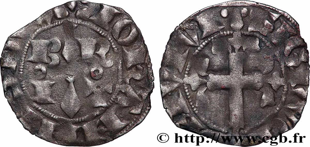 BRETAGNE - DUCHÉ DE BRETAGNE - JEAN III DIT LE BON Double denier TTB