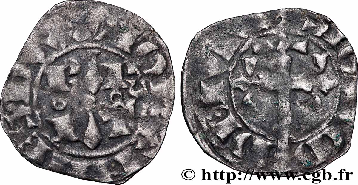 BRETAGNE - DUCHÉ DE BRETAGNE - JEAN III DIT LE BON Double denier XF