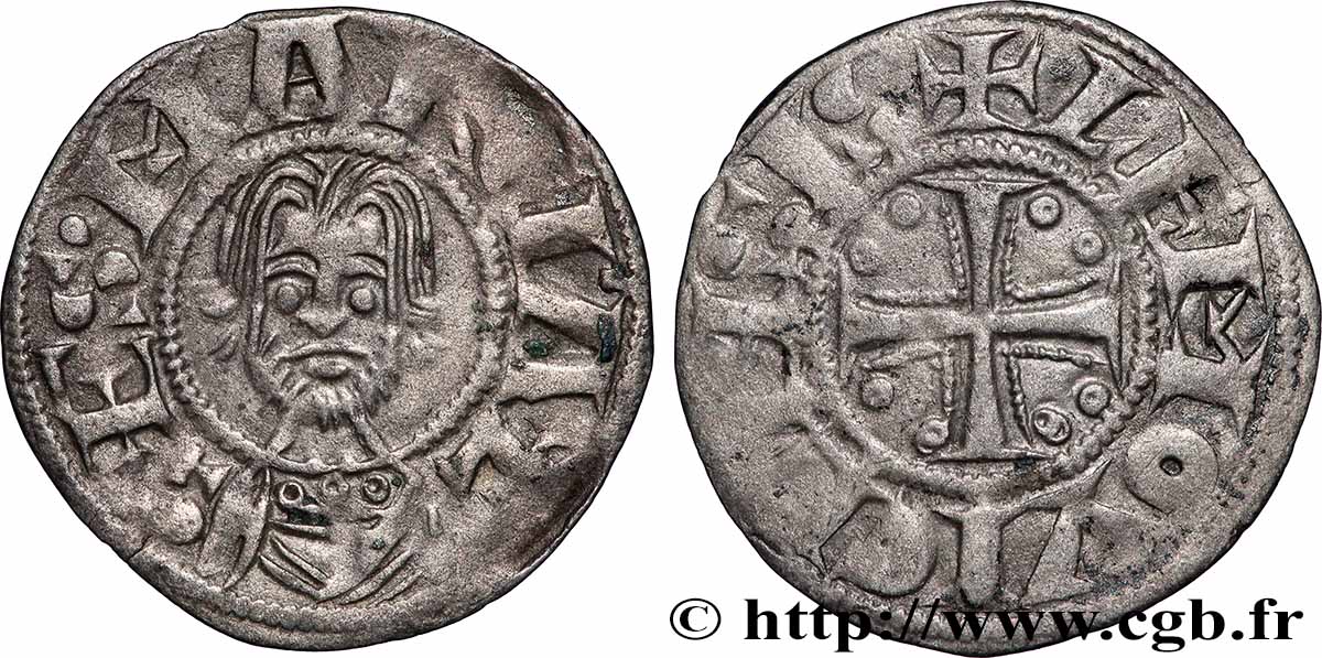 LIMOUSIN - ABBAYE DE SAINT-MARTIAL DE LIMOGES Denier ou barbarin XF