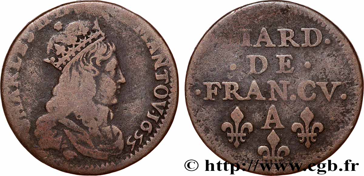 ARDENNES - PRINCIPAUTY OF ARCHES-CHARLEVILLE - CHARLES II OF GONZAGUE Liard VF