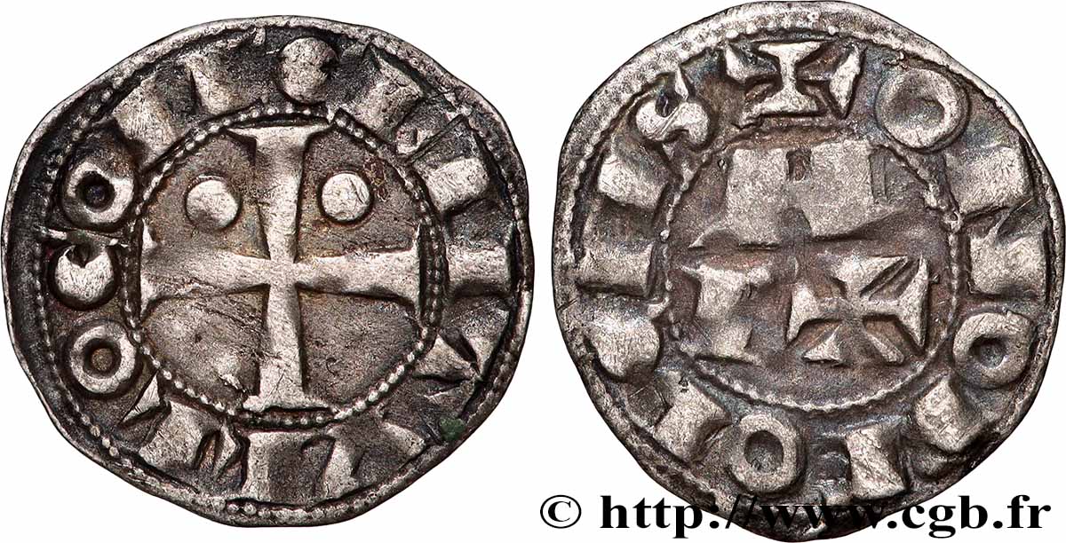 BÉARN - LORDSHIP OF BÉARN - THE CENTULLES Denier ou centulle ou morlan XF/VF