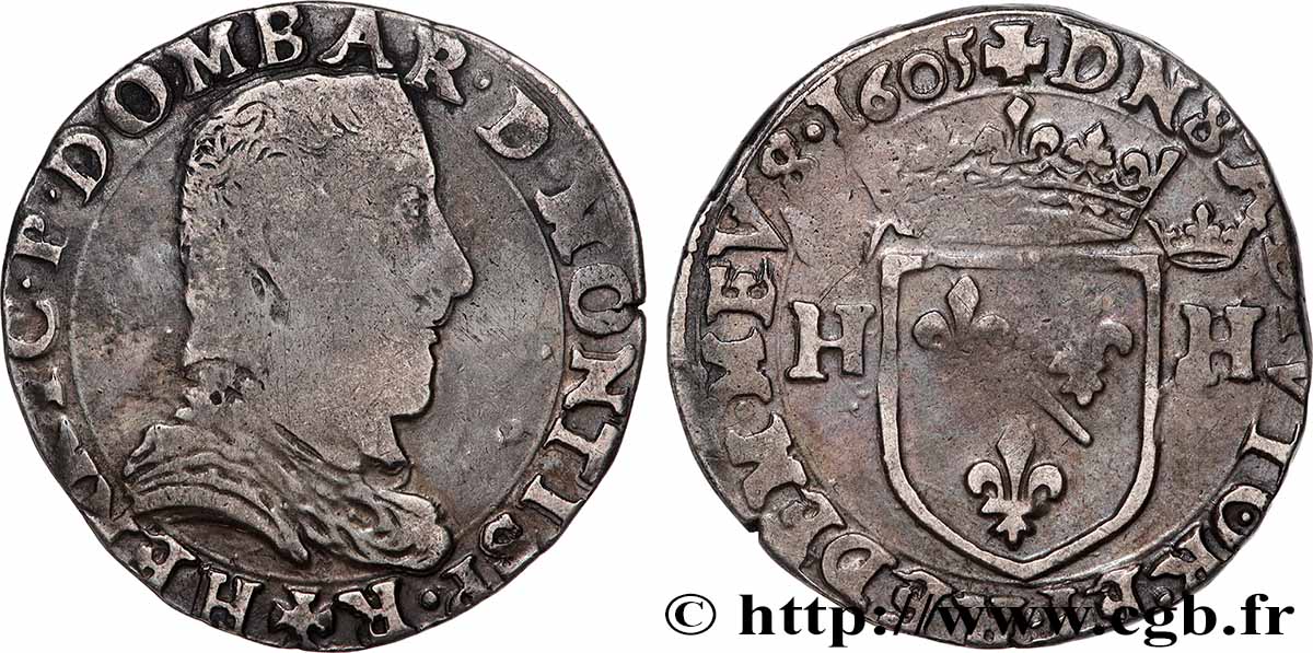 PRINCIPAUTY OF DOMBES - HENRY OF MONTPENSIER Teston VF